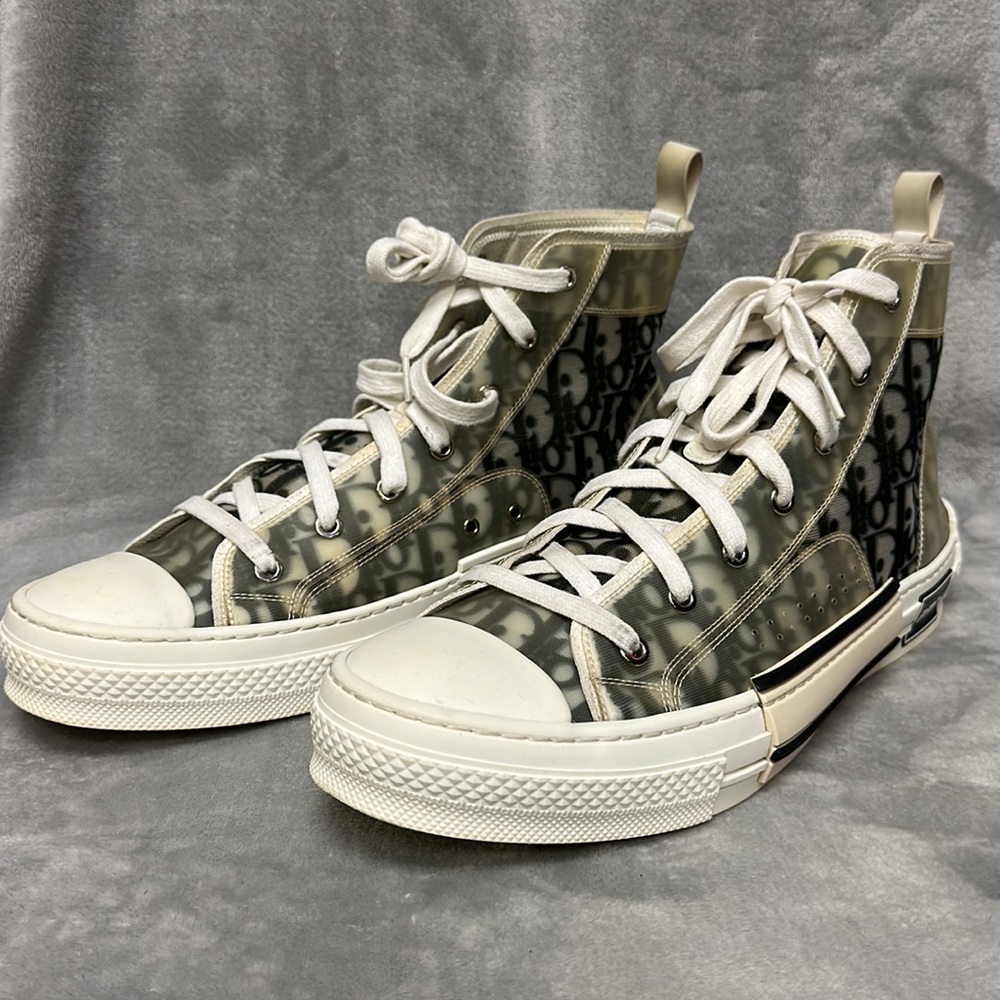 Christian Dior B23 Oblique Logo Canvas Sneakers Size 45 - Picture 4 of 10